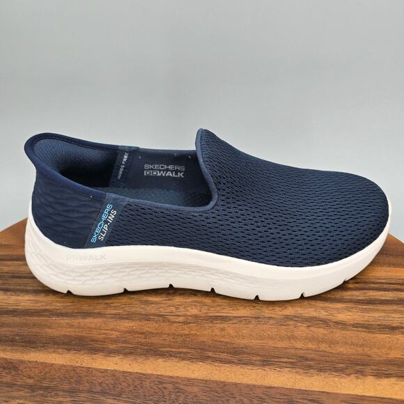 Skechers Slip-ins Shoes Womens 6.5 Wide Navy Go Walk Hands Free Walking Sneakers - Picture 1 of 8